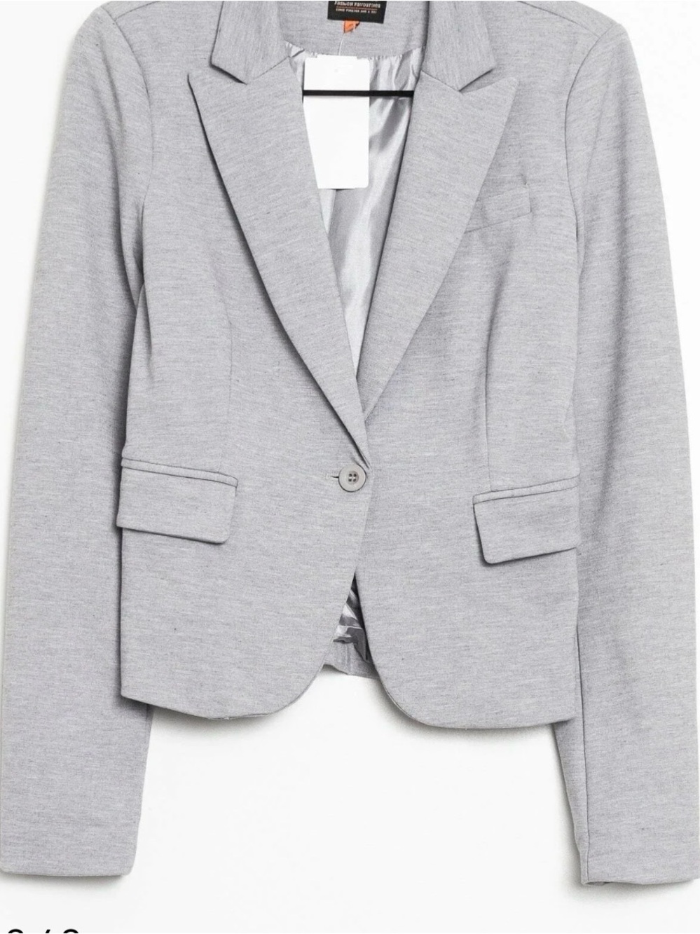 ALFRED SUNG Light Gray Tailored Women's Blazer